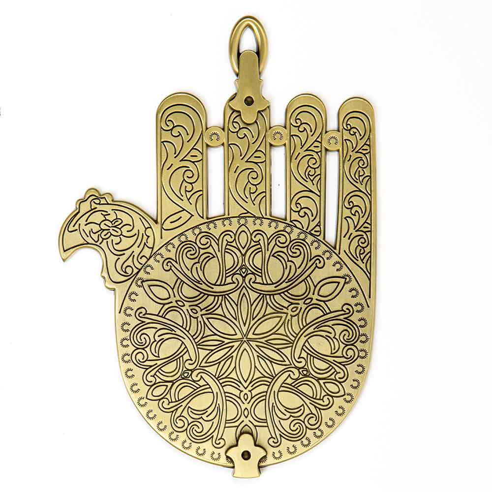 Moroccan Amulet-Hamsa (brass)