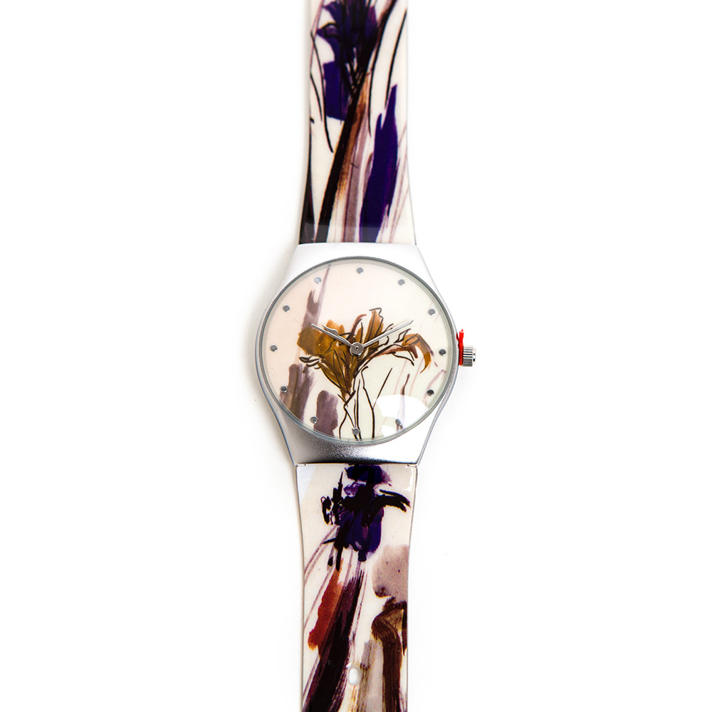 Anna Ticho Watch – Blue And Yellow Flowers
