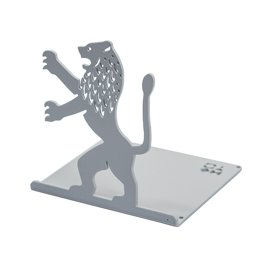 Lion-Shaped Bookend (Silver)