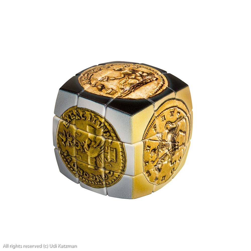 V-Cube (Rubik’s Cube) With Image Of Roman Coins