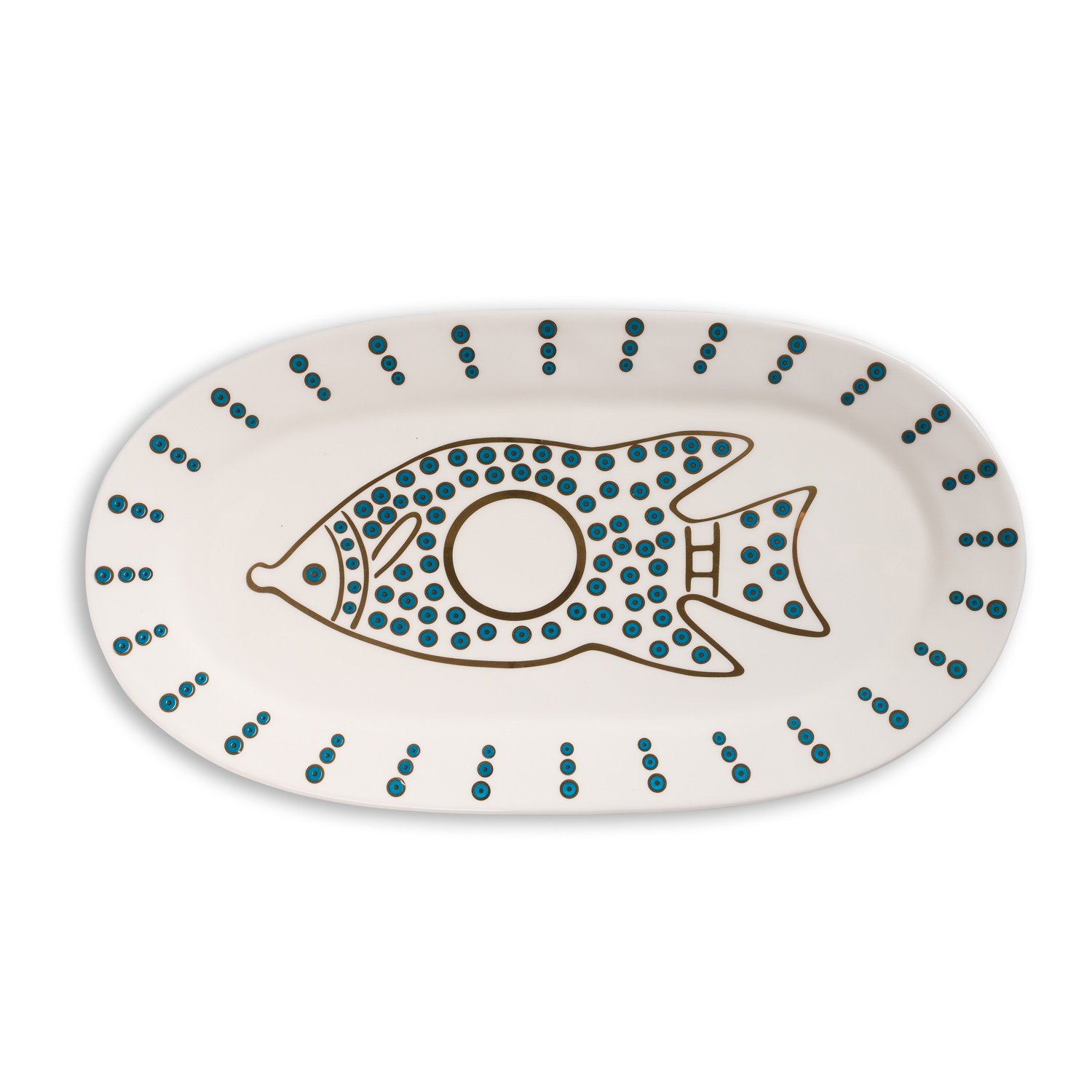 Ceramic Fish Plate – Turquoise