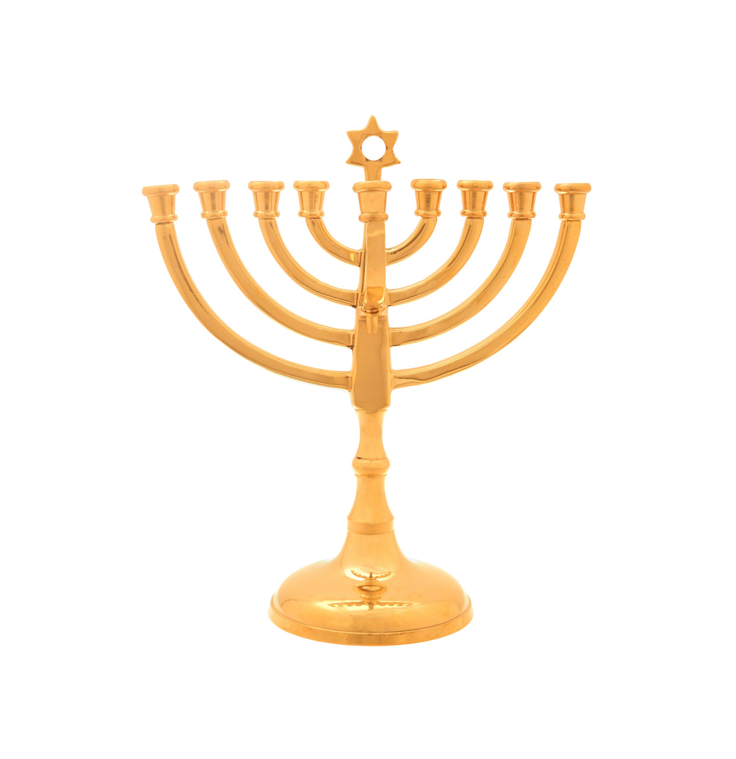 Hanukkah Lamp With A Modern Design (cast Brass)