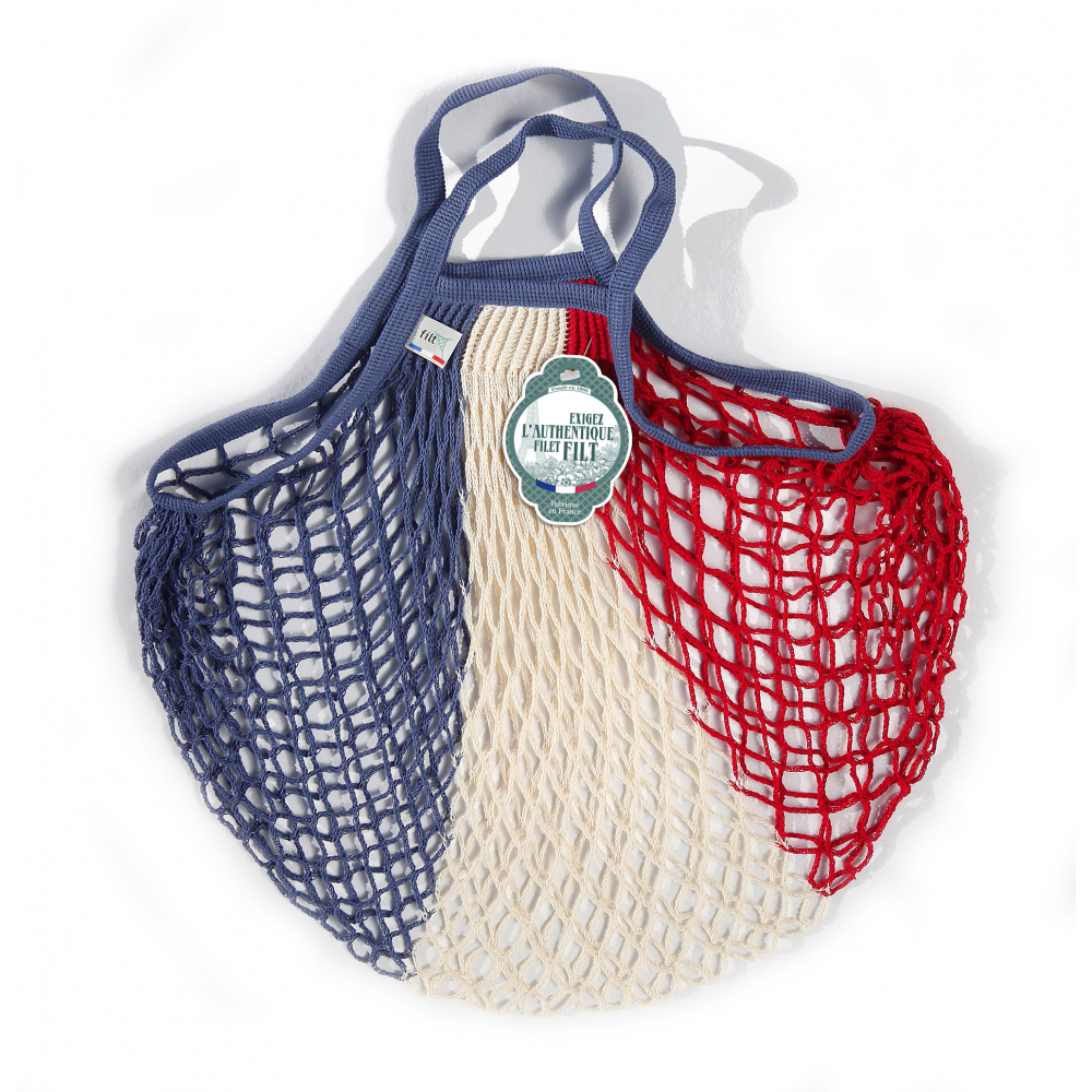 Filt Mesh Shopping Bag With Small Handle – Tricolor