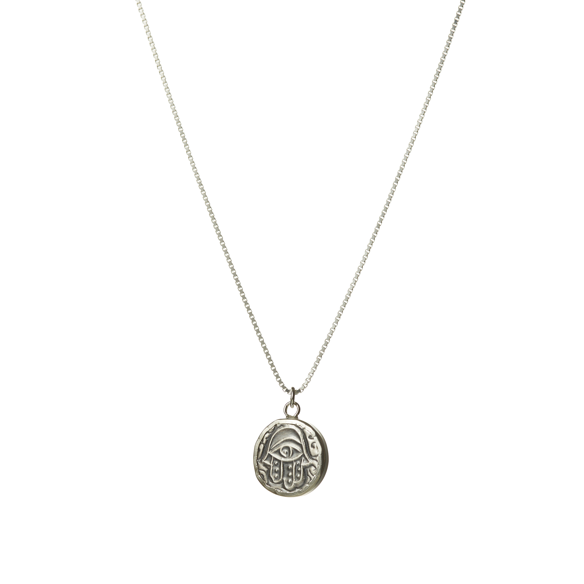 “Hamsa” -Pendant With Chain (silver)