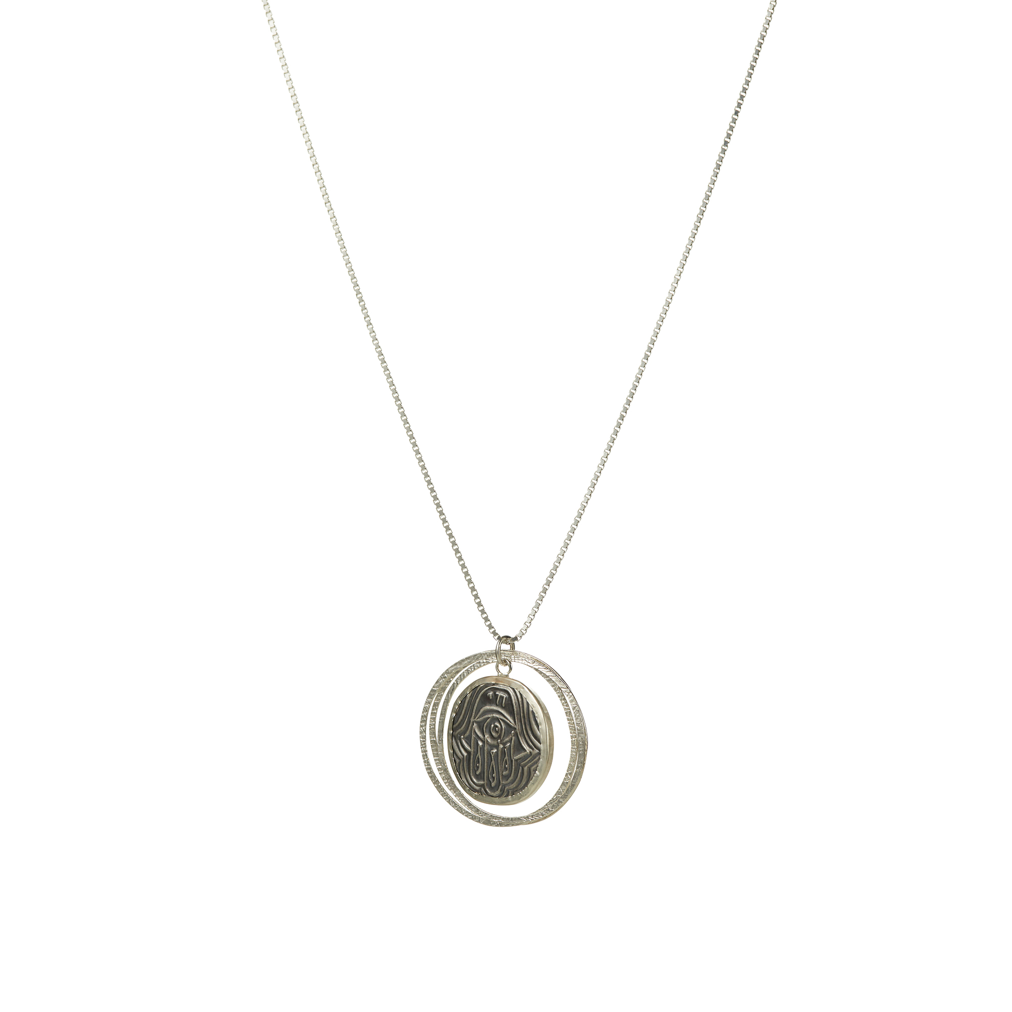 “Hamsa” -Pendant with chain (silver)