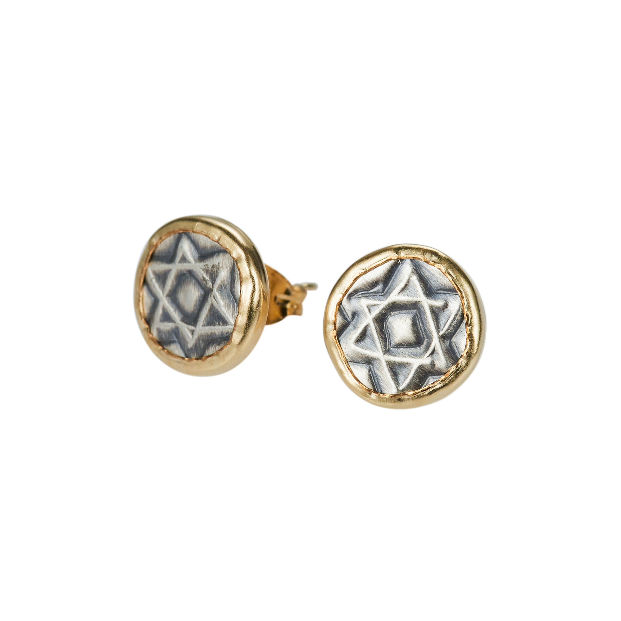 Earrings Stud -sterling silver with gold filled