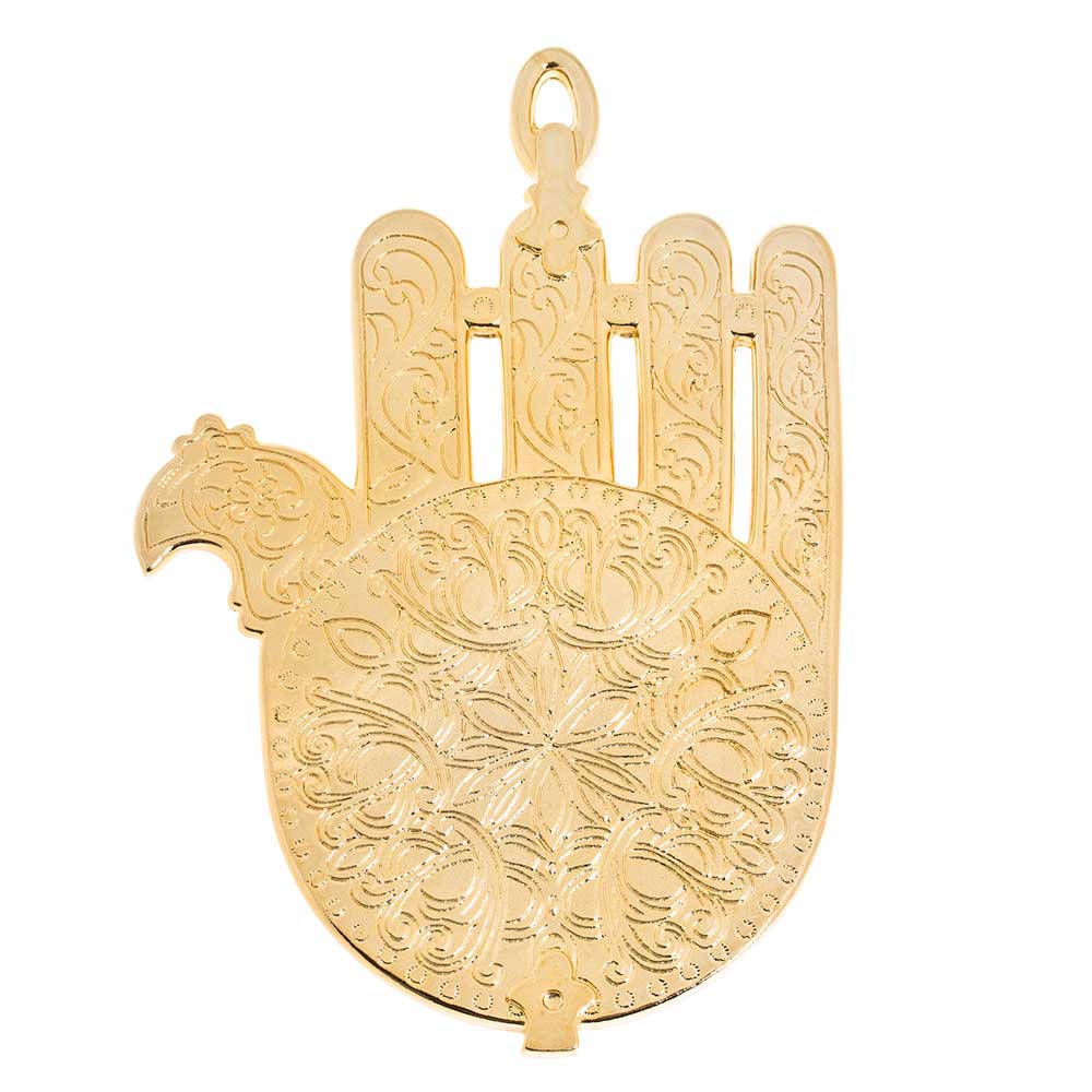 Moroccan Amulet-Hamsa (gold)
