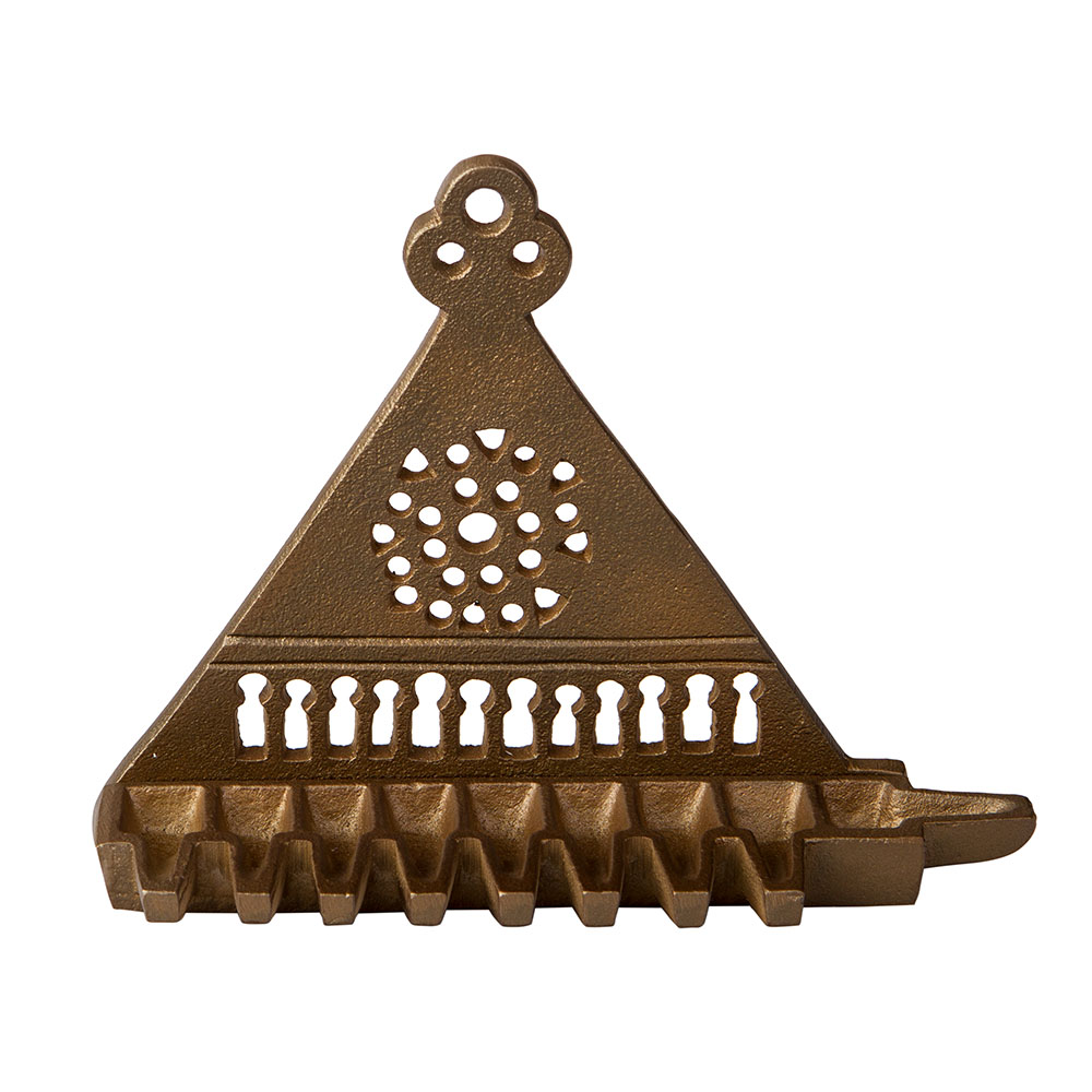 East-and-West Hanukkah Lamp (cast Brass) – Bronze