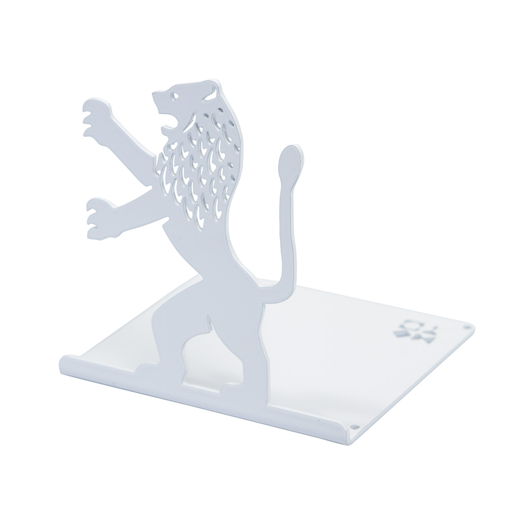 Lion-Shaped Bookend (White)