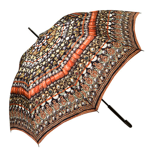 Umbrella with Silver-thread Embroidery Design