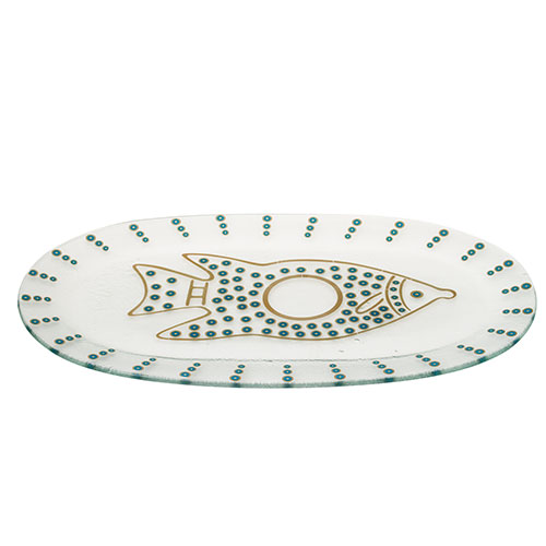 Glass Fish Plate – Turquoise