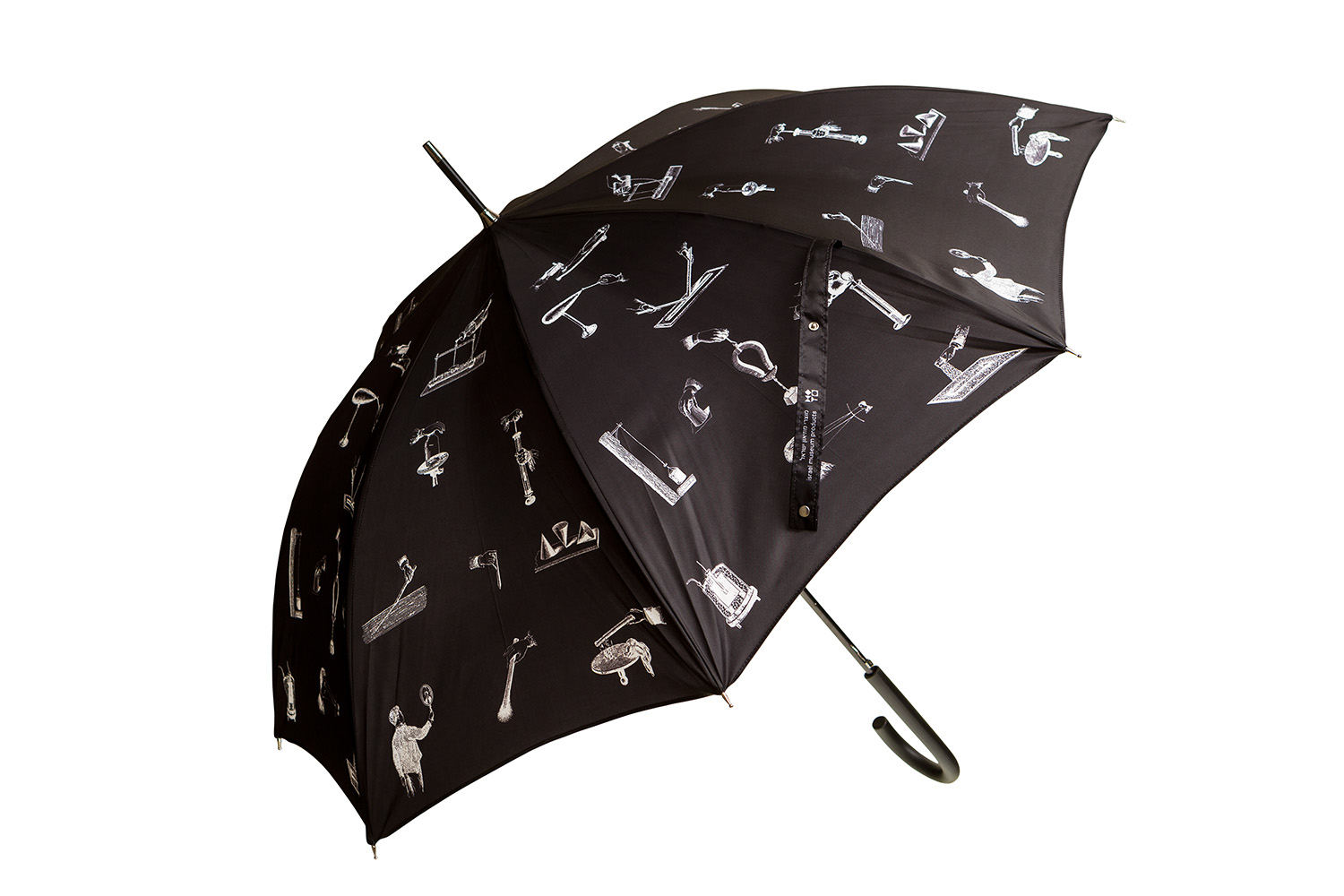 Umbrella with Scientific Discoveries Design (black)