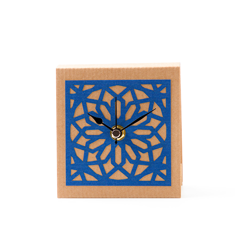 Temple Mount Arabesque Table Clock – Blue