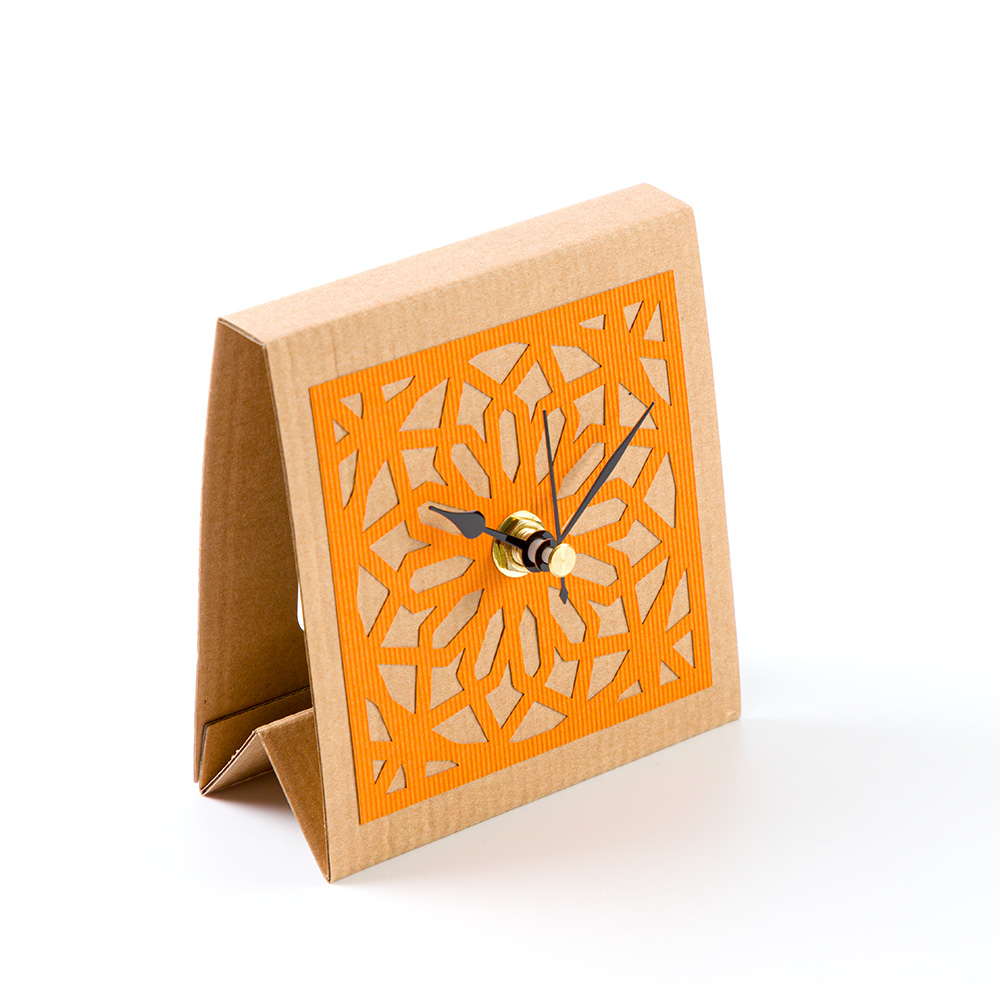 Temple Mount Arabesque Table Clock – Orange