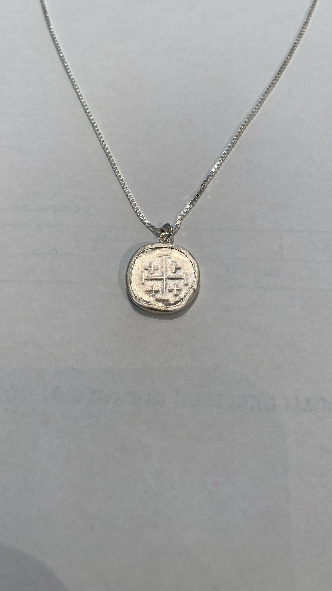 ” Jerusalem Cross”- Pendant With Chain (silver)