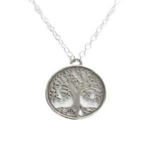 Silver Necklace With Tree Of Life Pendant