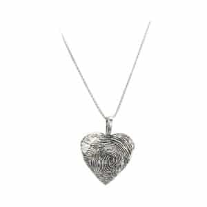Necklace with Heart Pendant – Fingerprint