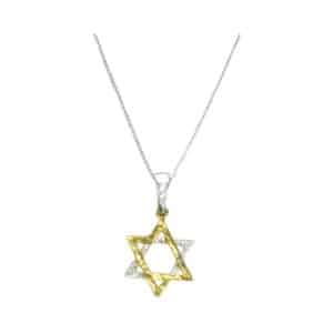 Necklace With Star Of David Pendant – Gold Plated Silver
