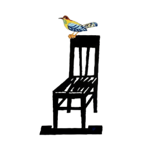 Bird Statue And Empty Chair